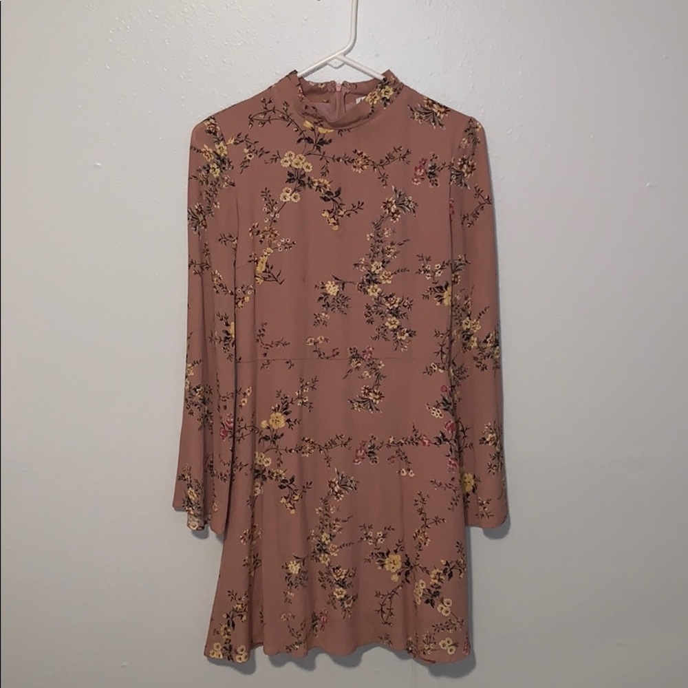 Love, fire floral pink dress